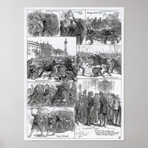 Agitatie van de Ierse Liga Poster
