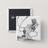 Agito slagbadge vierkante button 5,1 cm (Voorkant /achterkant)
