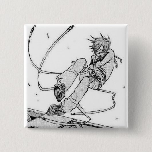 Agito slagbadge vierkante button 5,1 cm (Voorkant)