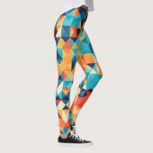 Agkistrodon Contortrix Mozaïek Kleurrijk Persoonli Leggings (Rechts)