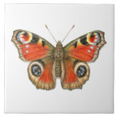 Aglais io - Peacock Butterfly Ceramic Tegeltje (Voorkant)