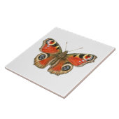 Aglais io - Peacock Butterfly Ceramic Tegeltje (Zijkant)