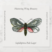 Aglaope infausta - Almond-Tree Leaf Skeletonizer Bier Etiket (Enkel label)