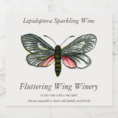 Aglaope infausta - Almond-Tree Leaf Skeletonizer Sparkling Wijnetiket (Enkel label)
