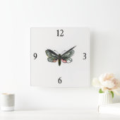 Aglaope infausta - Almond-Tree Leaf Skeletonizer Vierkante Klok (Huis)