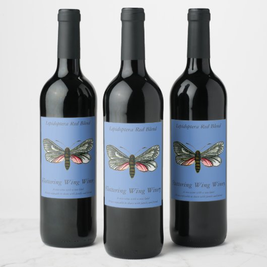 Aglaope infausta - Almond-Tree Leaf Skeletonizer W Wijn Etiket (Flessen)