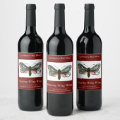 Aglaope infausta - Almond-Tree Leaf Skeletonizer Wijn Etiket (Flessen)