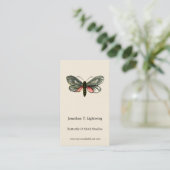 Aglaope infausta - Ammoniumblaasschottong B Visitekaartje (Staand voorkant)