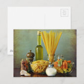 aglio, olio e peperoncino (knoflook, olie en Spaan Briefkaart (Voorkant / Achterkant)