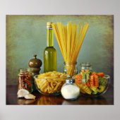 aglio, olio e peperoncino (knoflook, olie en Spaan Poster (Voorkant)