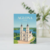 Aglona Basiliek Letland Briefkaart (Staand voorkant)