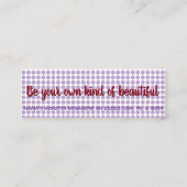 Agnes, met gelukskaarten mini visitekaartje (Achterkant)