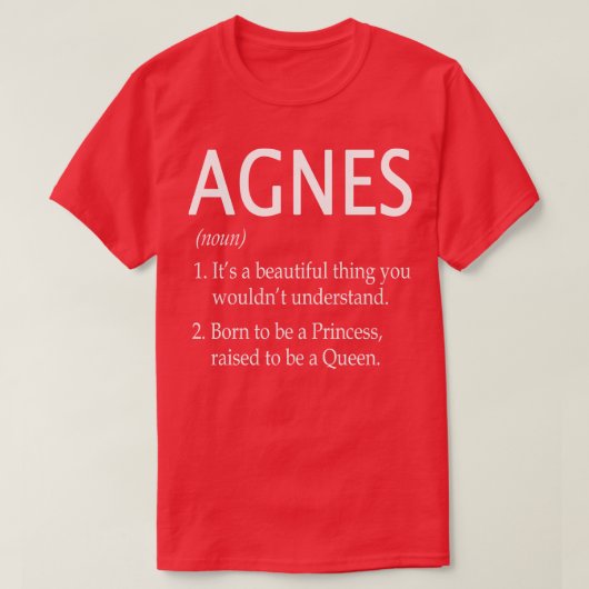 Agnes Naam Gift T-shirt (Design voorkant)