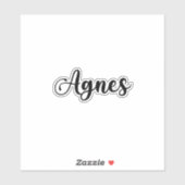 Agnes Naam - Handgeschreven kalligrafie Sticker (Vel)