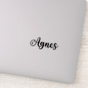 Agnes Naam - Handgeschreven kalligrafie Sticker