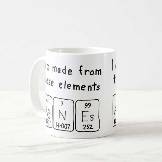 Agnes periodieke lijstnaam mok (Voorkant links)