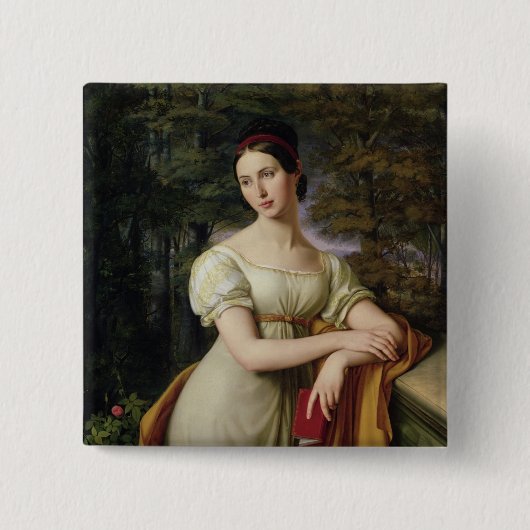 Agnes Rauch , 1825 Vierkante Button 5,1 Cm (Voorkant)