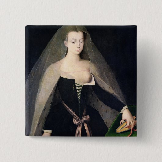 Agnes Sorel Vierkante Button 5,1 Cm (Voorkant)