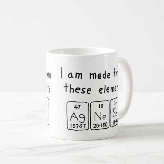 Agnese periodieke lijstnaam mok (Voorkant rechts)