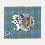 Agnew Ancient Clan Badge Schot Tartan Pset Fleece Deken (Voorkant (Horizontaal))