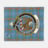 Agnew Ancient Clan Badge Tartan Pset Fleece Deken (Voorkant (Horizontaal))