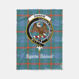 Agnew Ancient Clan Tartan Scotland Fleece Blanket