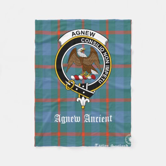 Agnew Ancient Clan Tartan Scotland Fleece Blanket Deken (Voorkant)