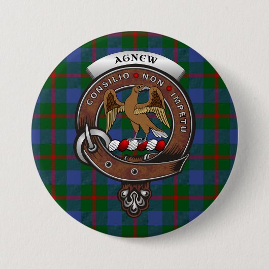 Agnew Clan Badge Buttonnen Ronde Button 7,6 Cm (Voorkant)
