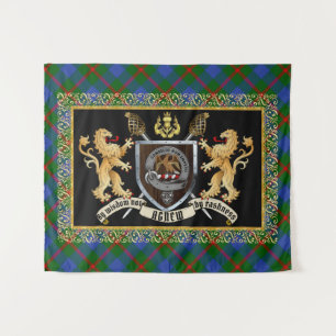 Agnew Clan Badge & Motto w/Lions Tapestry Wandkleed