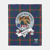 Agnew Clan Badge Scot Tartan Pset Fleece Deken (Voorkant)