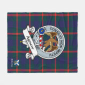 Agnew Clan Badge Scot Tartan Pset Fleece Deken (Voorkant (Horizontaal))
