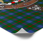 Agnew Clan badge & Tartan 8.5x11 Poster (Hoek)
