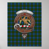 Agnew Clan badge & Tartan 8.5x11 Poster (Voorkant)
