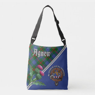 Agnew Clan Badge & Tartan Crossbody Bag Tas