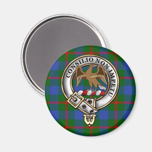 Agnew Clan Badge & Tartan Magnets Magneet (Voorkant / Achterkant)
