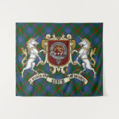 Agnew Clan Badge & Tartan Wandkleed (Voorkant (horizontaal))