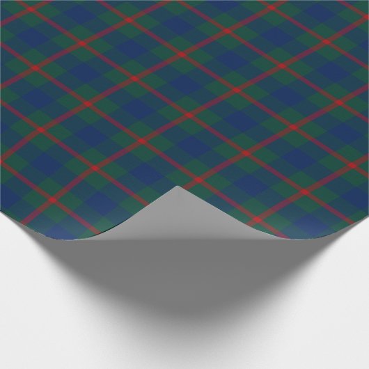Agnew Family Tartan Groen en Blauw Plaid Cadeaupapier (Hoek)
