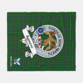 Agnew Hunting Clan Badge Scot Tartan Pset Fleece Deken (Voorkant (Horizontaal))