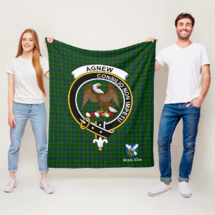 Agnew Jacht Clan Badge Tartan Schotlandse ruit Fleece Deken