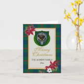 Agnew Schotse Clan Tartan & Crest Kaart (Gele Bloem)