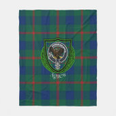 Agnew Scottish Clan Tartan & Crest Fleece Deken (Voorkant)