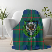 Agnew Scottish Clan Tartan & Crest Fleece Deken
