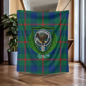 Agnew Scottish Clan Tartan & Crest Fleece Deken