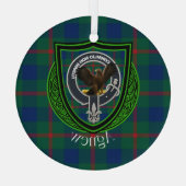 Agnew Scottish Clan Tartan & Crest Glas Ornament (Achterkant)