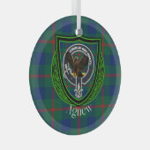 Agnew Scottish Clan Tartan & Crest Glas Ornament (Voorkant Rechts)