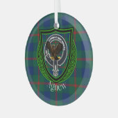 Agnew Scottish Clan Tartan & Crest Glas Ornament (Voorkant links)