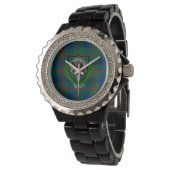 Agnew Scottish Clan Tartan & Crest Horloge (Gekanteld)