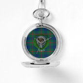 Agnew Scottish Clan Tartan & Crest Horloge (Voorkant)