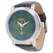 Agnew Scottish Clan Tartan & Crest Horloge (Gekanteld)