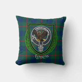 Agnew Scottish Clan Tartan & Crest Kussen